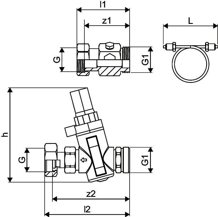 Uponor Vario Differenzdruckregler Compact G1 - G1