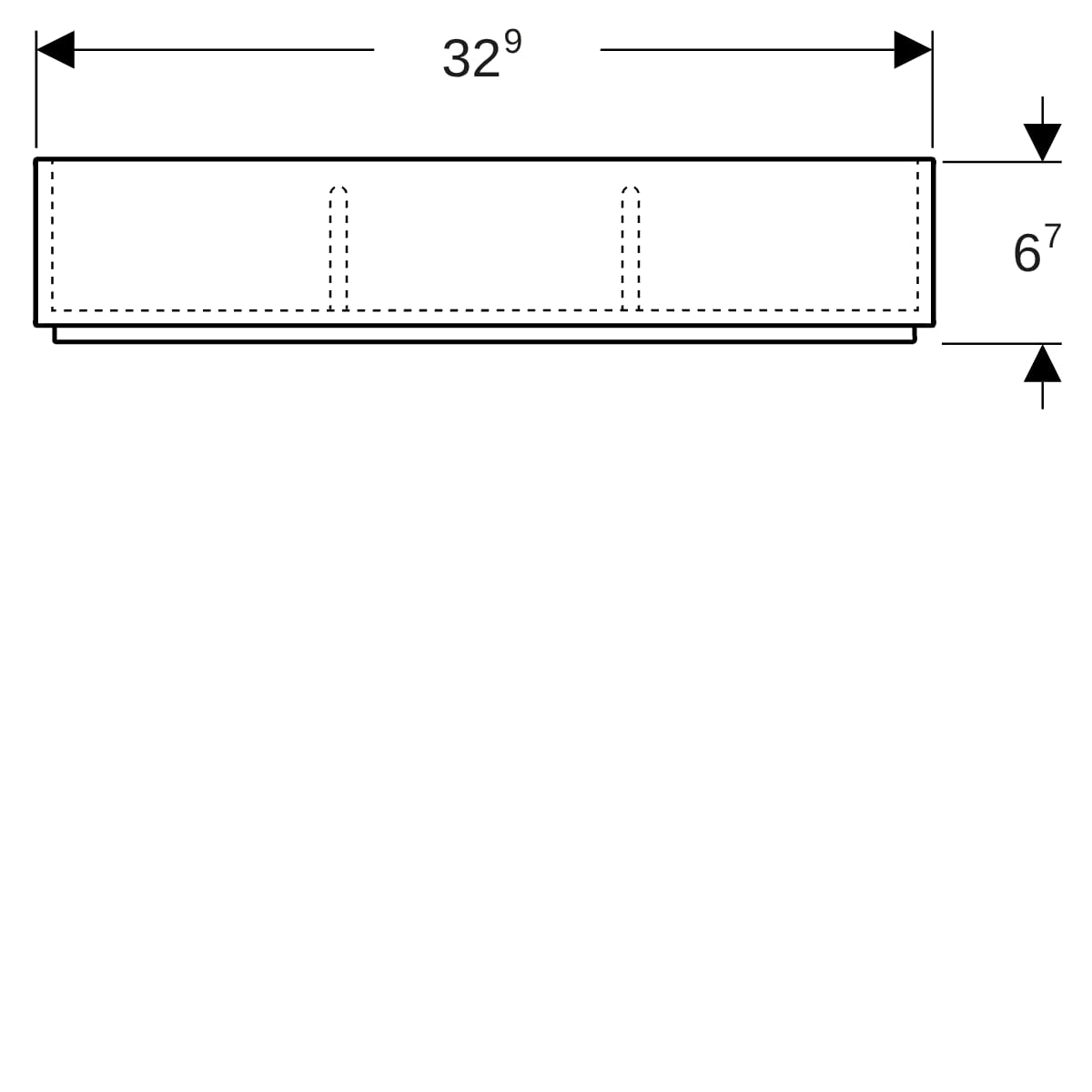 Geberit Oberer Schubladeneinsatz L32,9xB12,7xH7,6