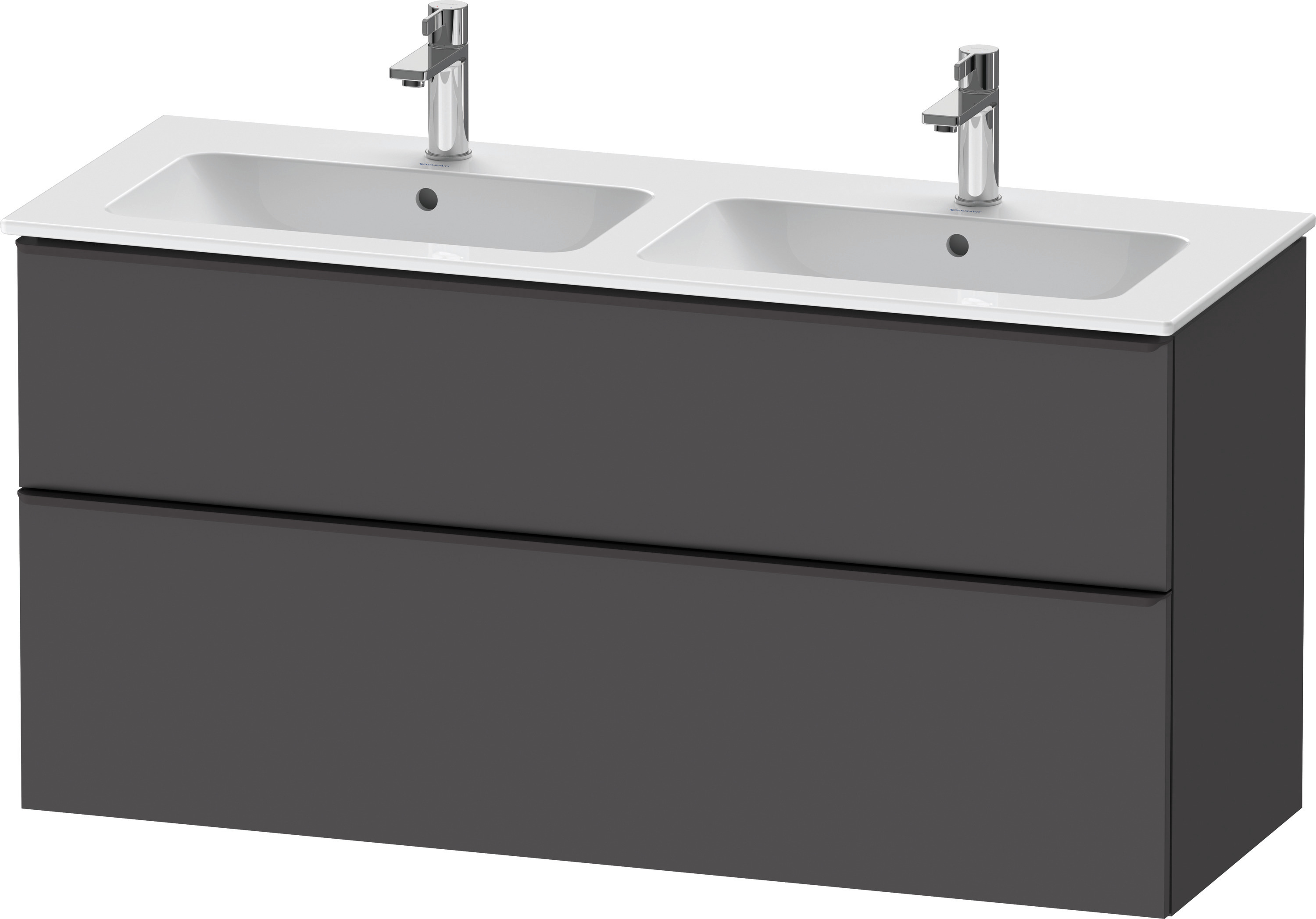 Duravit D-Neo WTU,Ausz:1,Schubk:1,GR:Dia.Schw 1280x462x625mm,Wandh,Graphit Matt,Dekor