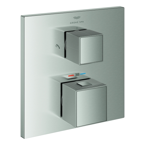 GROHE THM-Brausebat. All. Bril. PC 24428 FMS Griff Rändelstruktur supersteel