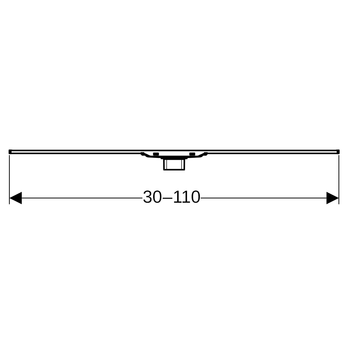 Geberit CleanLine20 Duschrinne, 30-110 cm Edelstahl gebürstet, Bj. 2025