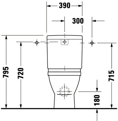 DU Stand-WC Kombi Starck 3 655 mm Tiefspüler,f.SPK,Abg.Vario,weiß,HYG