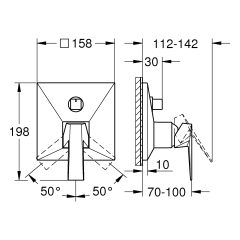 GROHE EH-Batterie Allure Brilliant 24340 FMS für 35604 3-W-Umst. hard graph. geb.