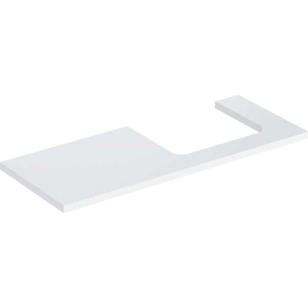 Geberit ONE WT-Platte, Ausschnitt re, für AWT 120x3x47cm, weiß hgl.