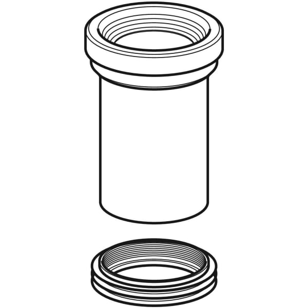 Geberit Anschlussstutzen m. Manschette und Lippendichtungen, d110