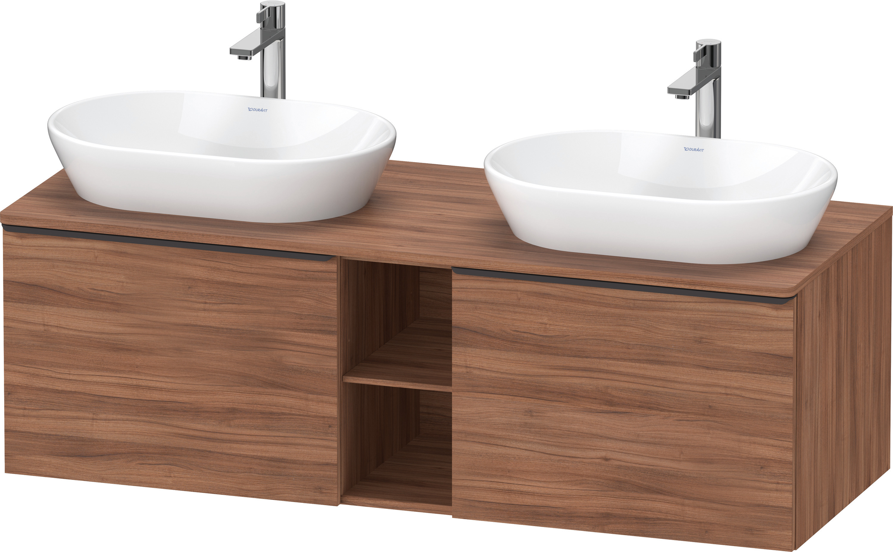 DU D-Neo,Kons-WTU,B,AZ:2,Fä:2,Gr:D.Schw. 1400x550x459mm,Wdh,Nussbaum Matt,Dekor