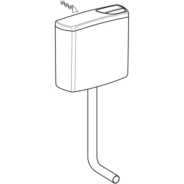 Geberit AP140 AP-Spülkasten 2-Mengen-Sp halbh. WA hinten Mitte, bahamabeige