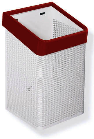 HEWI Papierhandtuchkorb Ser 477, Lochblech weiß rubinrot