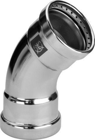 Viega Bogen 45 Grad mit SC Prestabo 1126XL in 76,1mm Stahl verzink