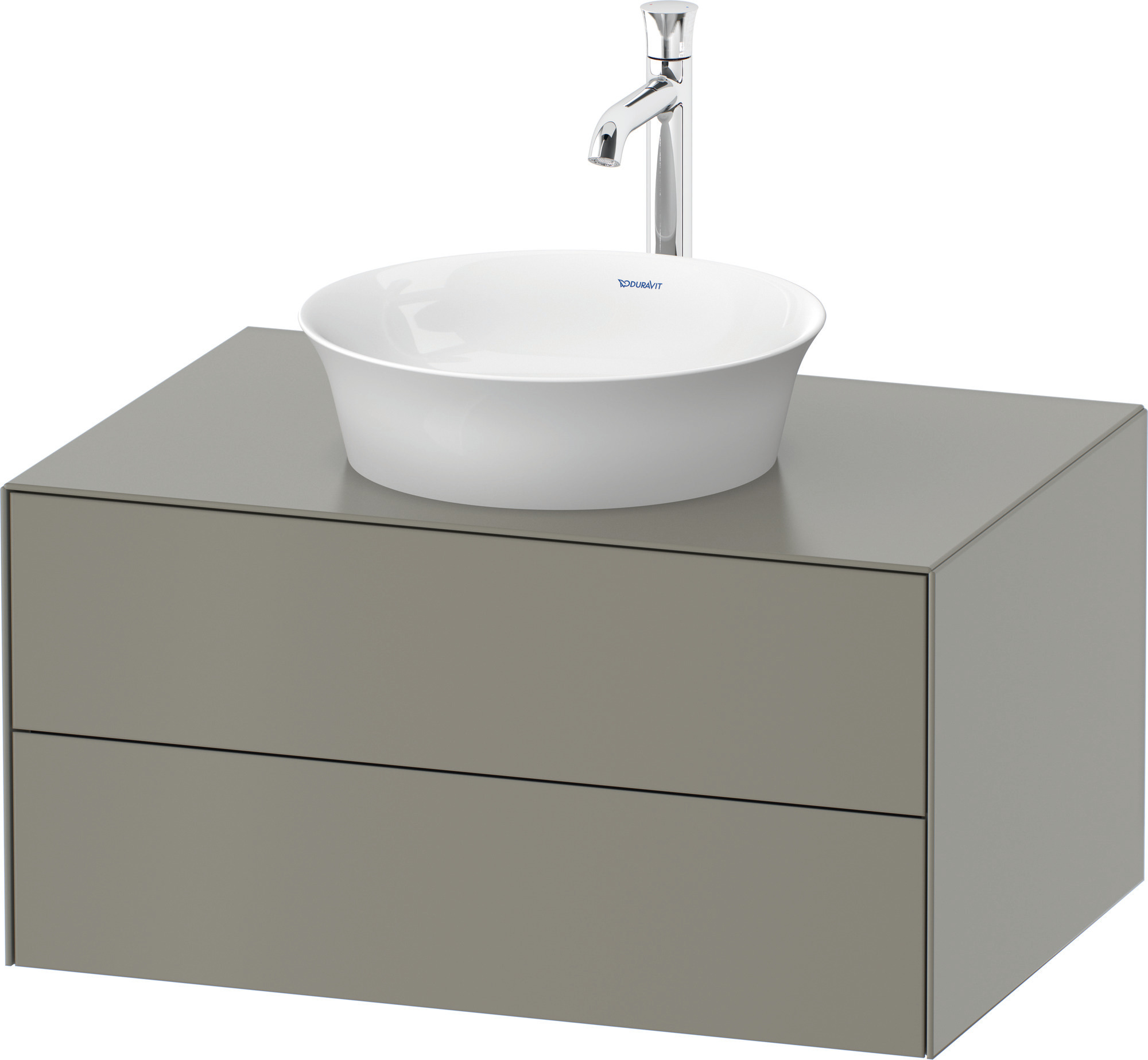 Duravit WTU White Tulip wandhängend, 2 SchKa 408x800x550mm, Steingrau Seidenmatt