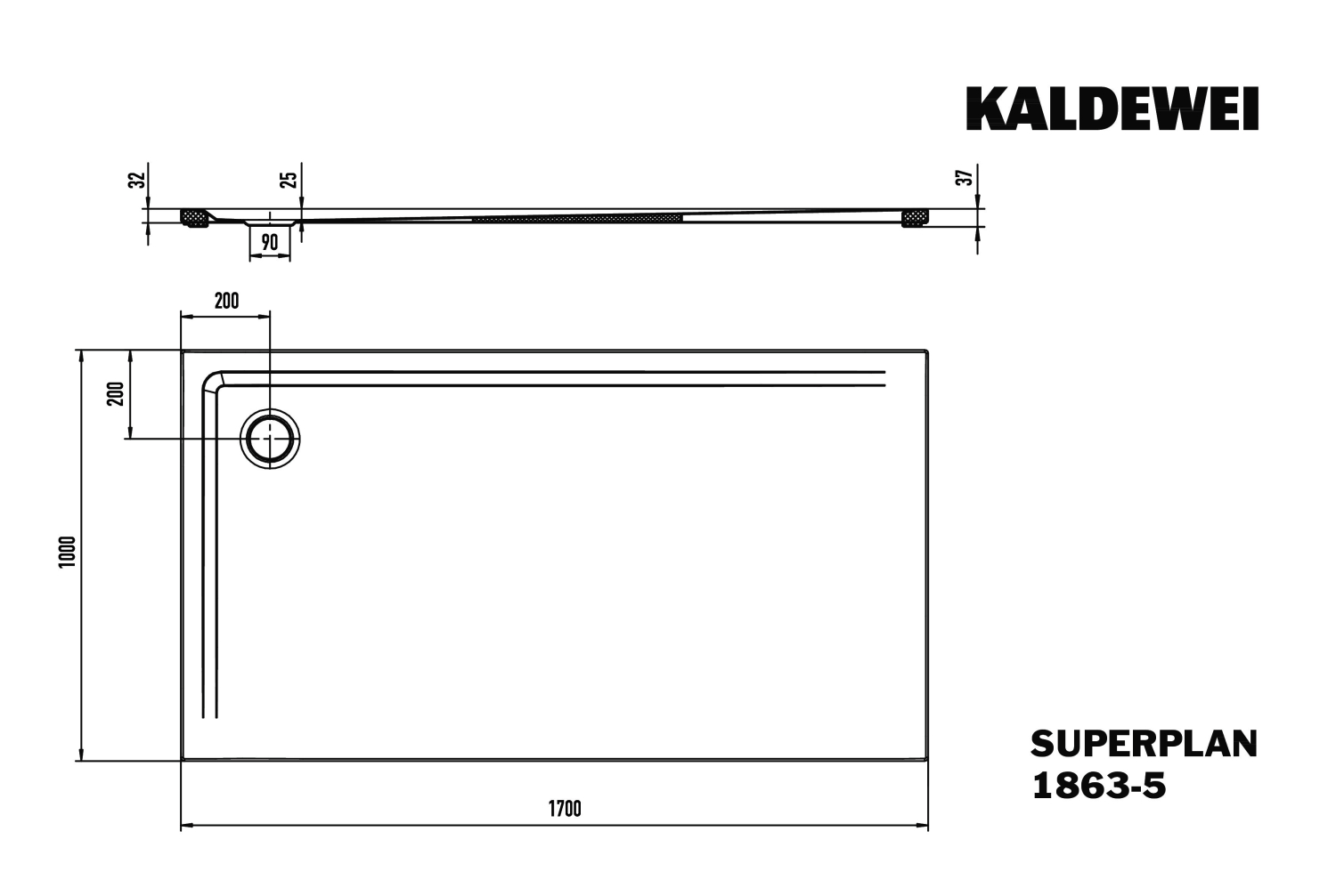 KA DW SUPERPLAN Mod.1863-5,1000x1700mm, wb20,SEC,Wt extrafl.
