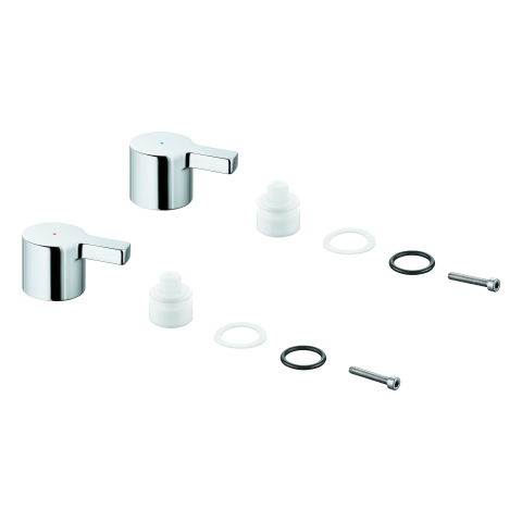 GROHE Griffpaar 48316 Markierung blau/rot für Lineare chrom