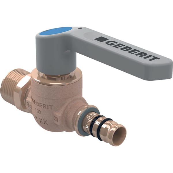 Geberit Mepla Kugelhahn mit AG mit Betätigungshebel Rg d26-R3/4