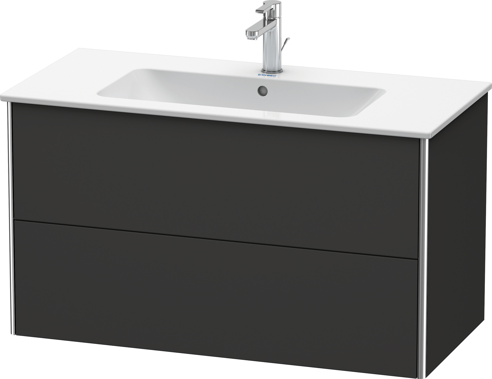 Duravit WT-Unterbau XSquare, 2 Schubkästen 560x1010x478mm, Graphit Supermatt