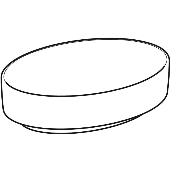 Geberit VariForm Aufsatzwaschtisch, oval 55x40cm, o. Hl, o. Ül., weiß