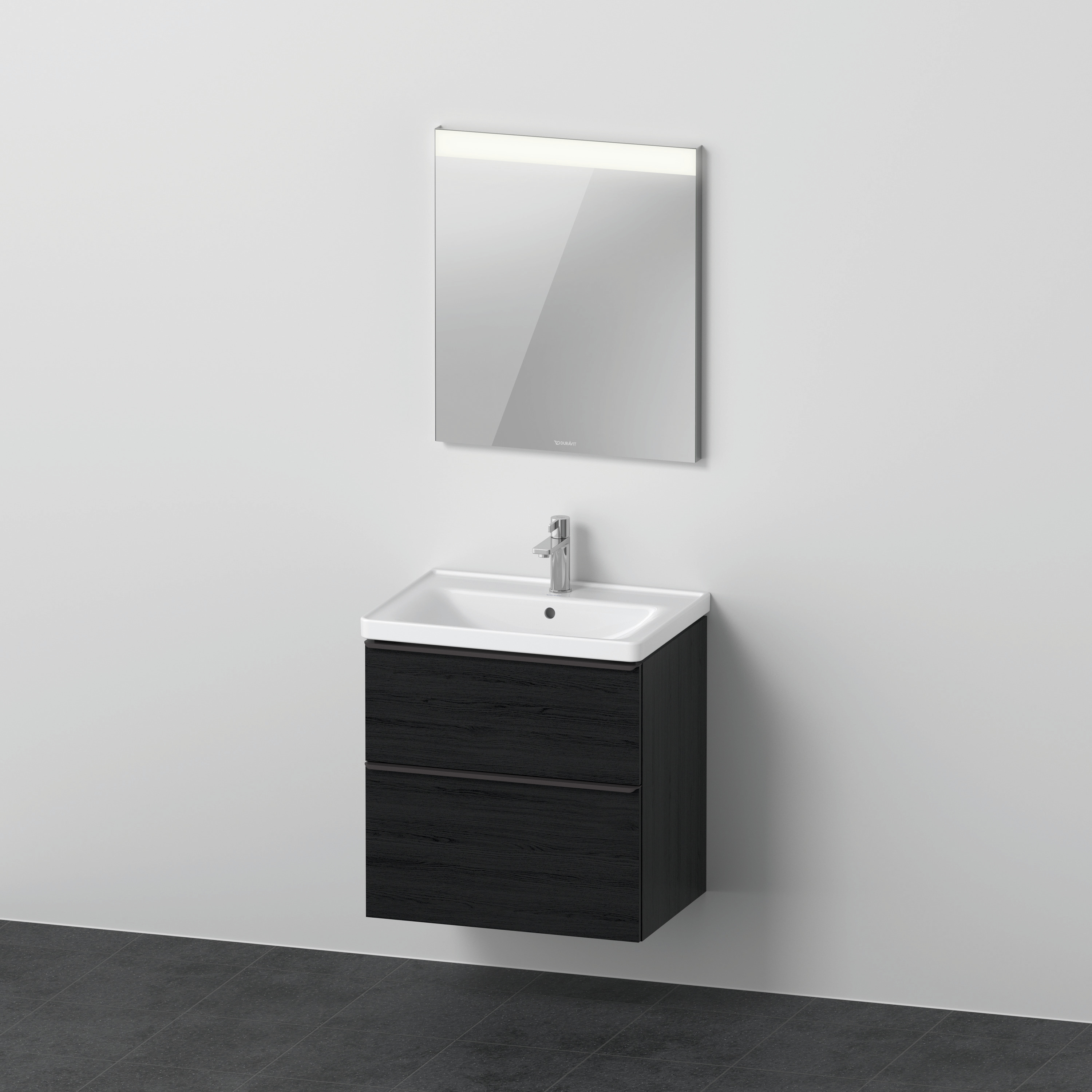 Duravit D-Neo Möbel-Set wandh. 650X480mm WT,WTU Ausz 1,SBK 1,SP.,Eiche Schwarz