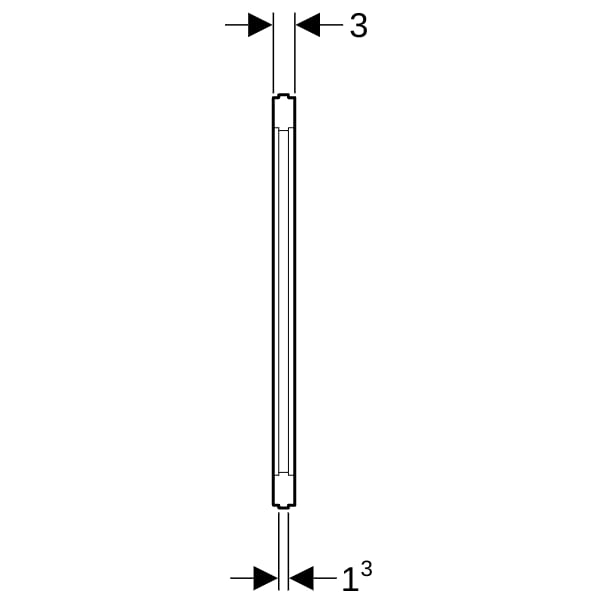 Geberit GIS Montageplatte, universell, 31 x 58 cm