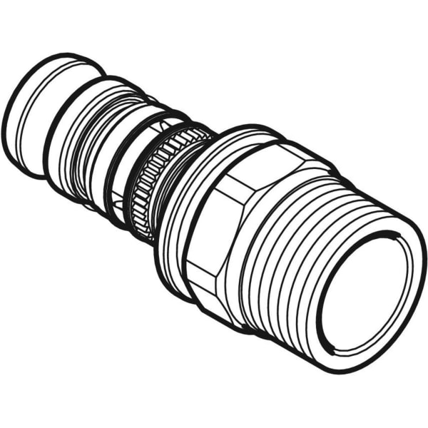 Geberit Mepla Übergang mit AG SiBr, d16-R1/2