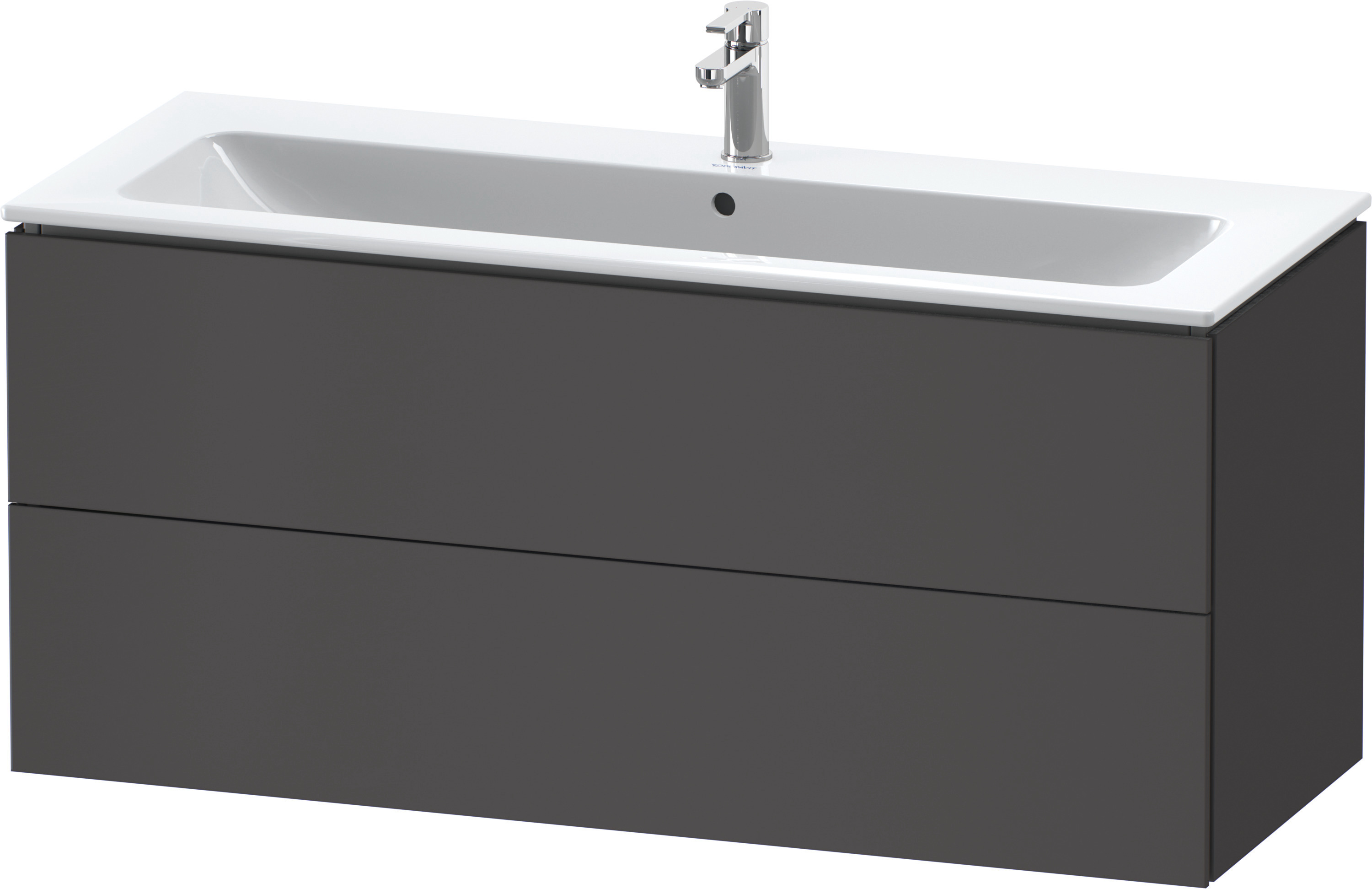 DU WTU wandh. L-Cube 481x1220x550mm 2 SchKa, f.233612, graphit matt