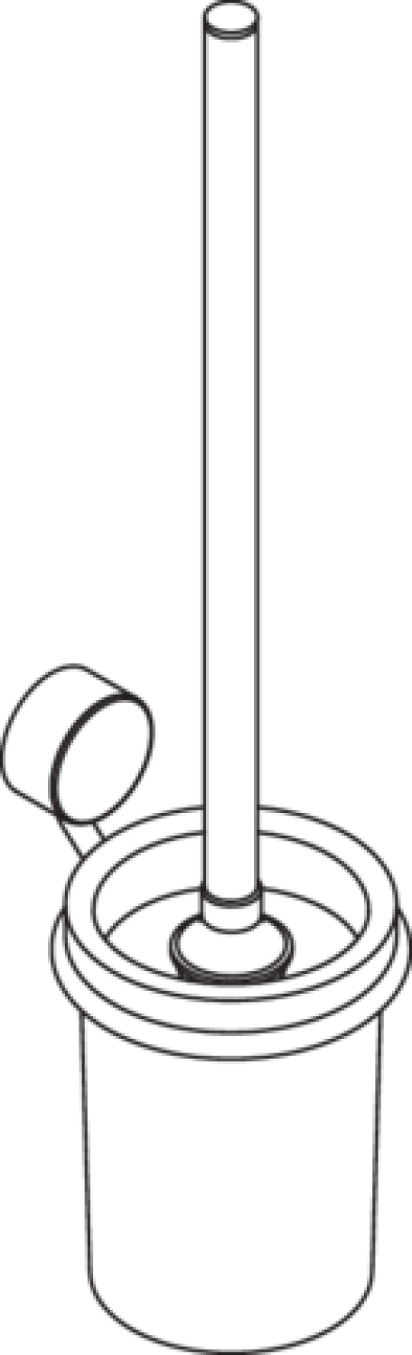 HEWI WC-Bürstengarnitur System 815 Sch. matt, Glas sat. schw tiefmatt