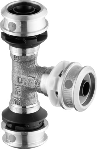 Viega T-Stück mit SC Raxofix DN10 5318.01 in 16mmxDN10x16mm Siliziumbronze