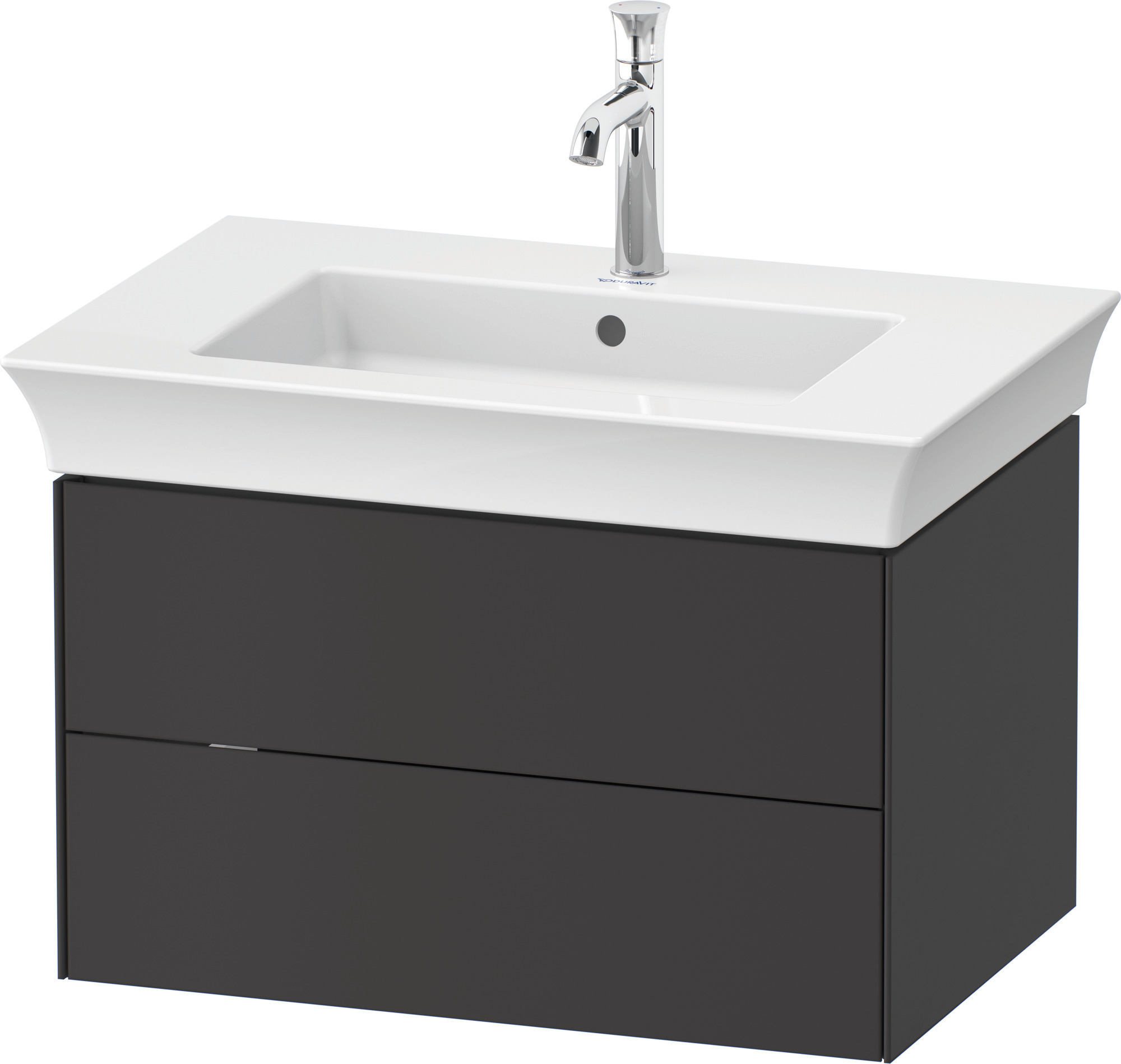 Duravit WTU White Tulip wandh., 2 SchKa 410x684x458mm, Graphit Seidenmatt