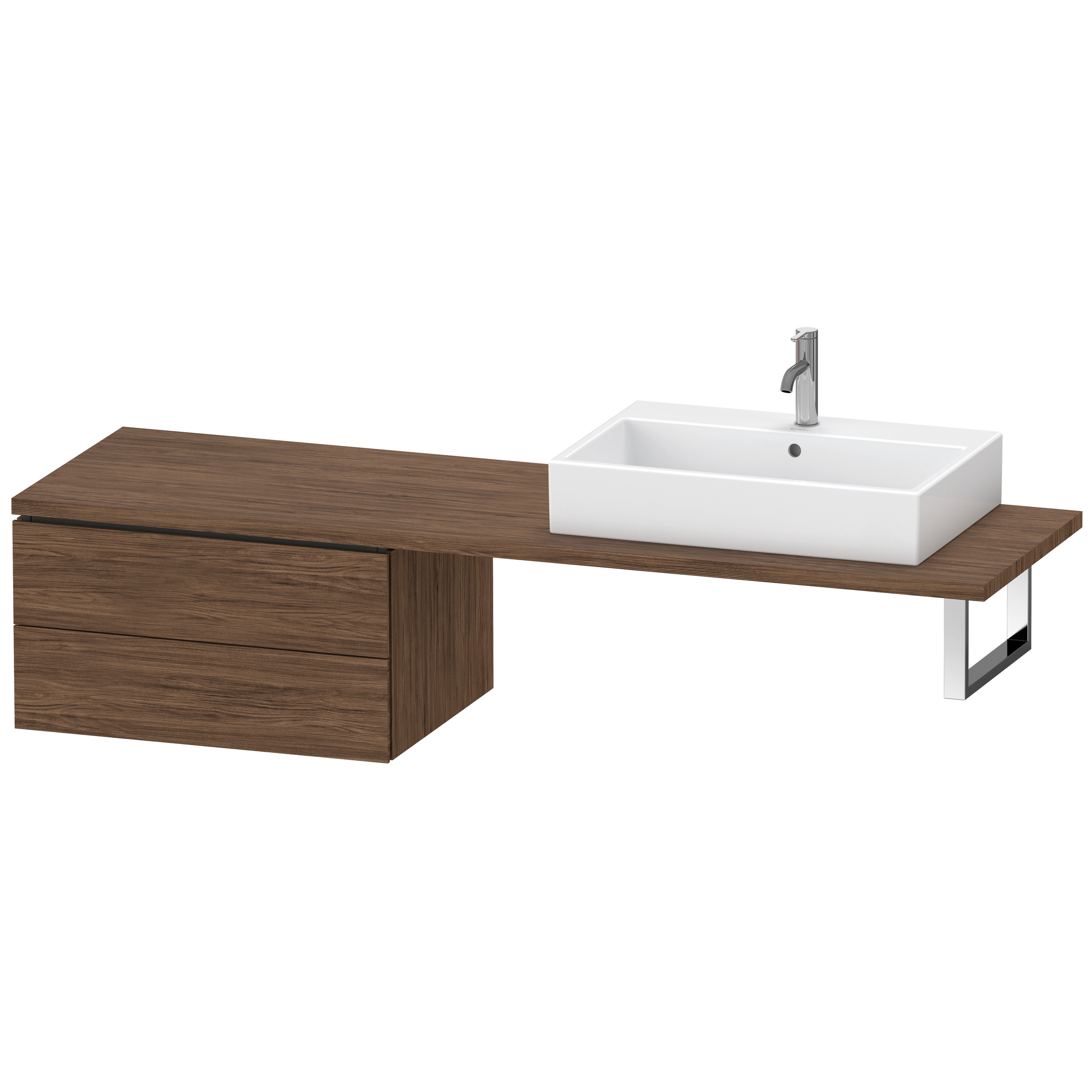 Duravit US f.Kons.Comp. L-Cube400x720x547mm 2 Schk.nussbaum dunkel