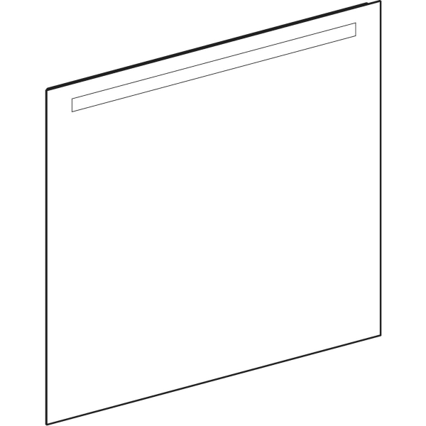 Geberit Option Basic Lichtspiegel, eckig Beleuchtung oben, 100x90x3cm, alu. elox
