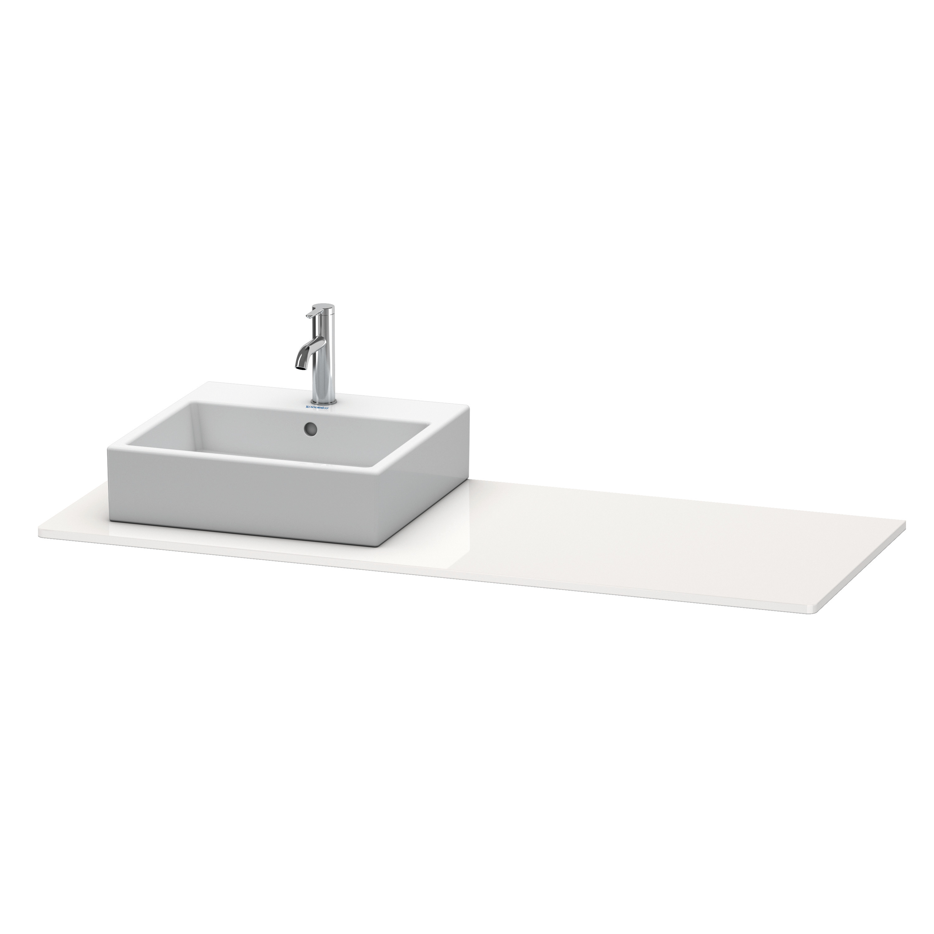 Duravit Konsole XSquare 16x1400x550mm 1 Ausschnitt, Weiß HGL