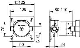 KEUCO UP Funktionseinheit IXMO 59541, für Absperrventil DN15