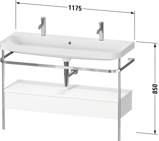 Duravit MK u. SK bodenst. m. HD2 Plus 850x1175x490,Weiß Hochglanz