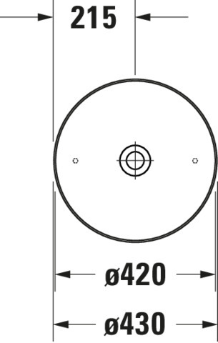 Duravit Aufsatzbecken Cape Cod 430mm Weiß ohne Überlauf, ohne Hahnlochbank, WG