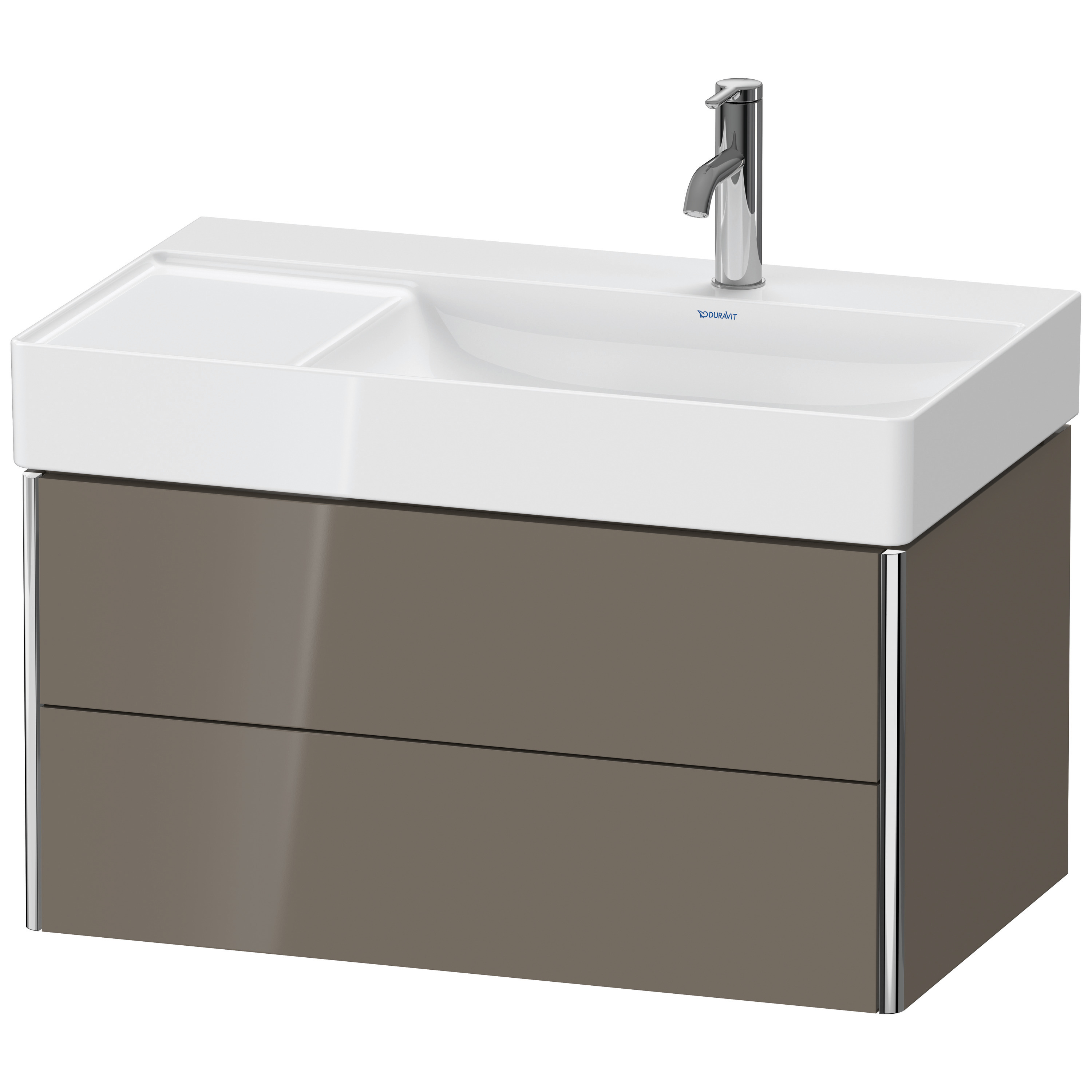 Duravit WTU XSquare wandhängend,397x784x460mm 2Schubkästen,flannel grey hochglanz