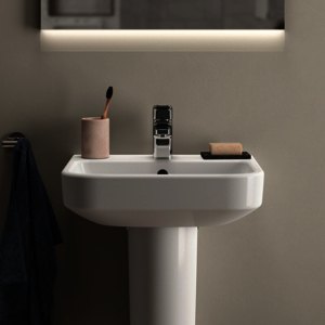 IS Handwaschbecken i.life B 1Hl. m.Ül. 450x380x160mm Weiß
