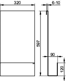 KEUCO Duschablage 24951, einhängbar, 320 x 600 x 90 mm, weiß