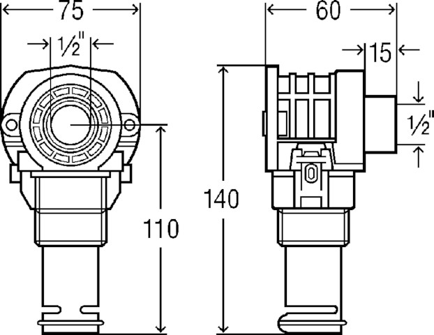 Viega Anschlussdose mit SC Sanfix P 2120.01 in 16mm x Rp1/2 Kunststoff