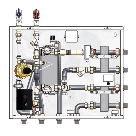 Flamco Fernwärmestation, 40kw- Grundmodul Pn10, 100 Grd C, Stellv.,Diff.-VB. Flamco Fernwärmestation, 40kw- Grundmodul Pn10, 100 Grd C, Stellv.,Diff.-VB.