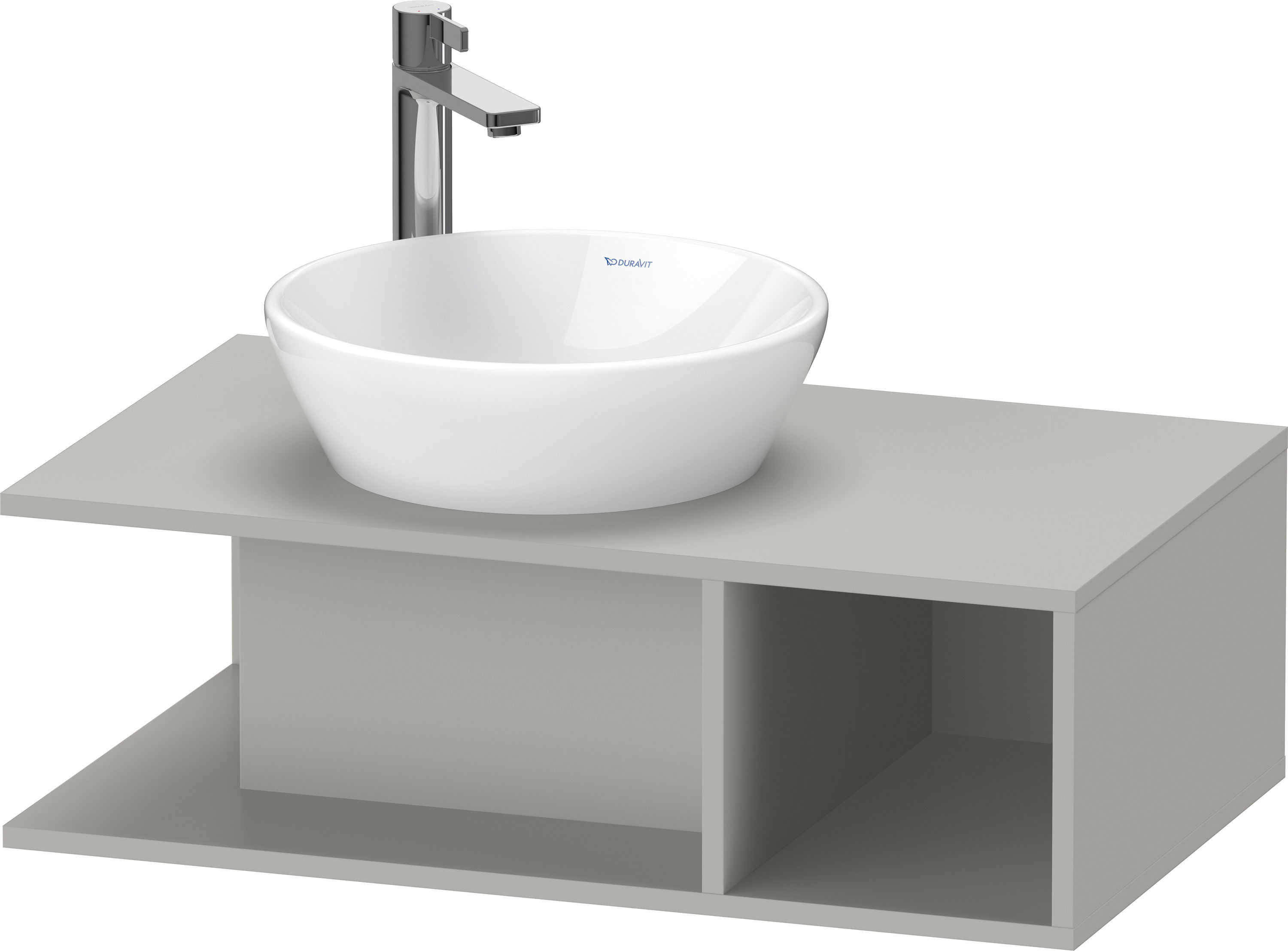 Duravit D-Neo WTU wandh.,1 offenes Fach r., 260x800x480mm, Betongrau Matt