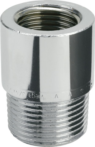 Viega Reduzierstück 3242 rund in R3/8 x Rp1/2 Rotguss verchromt