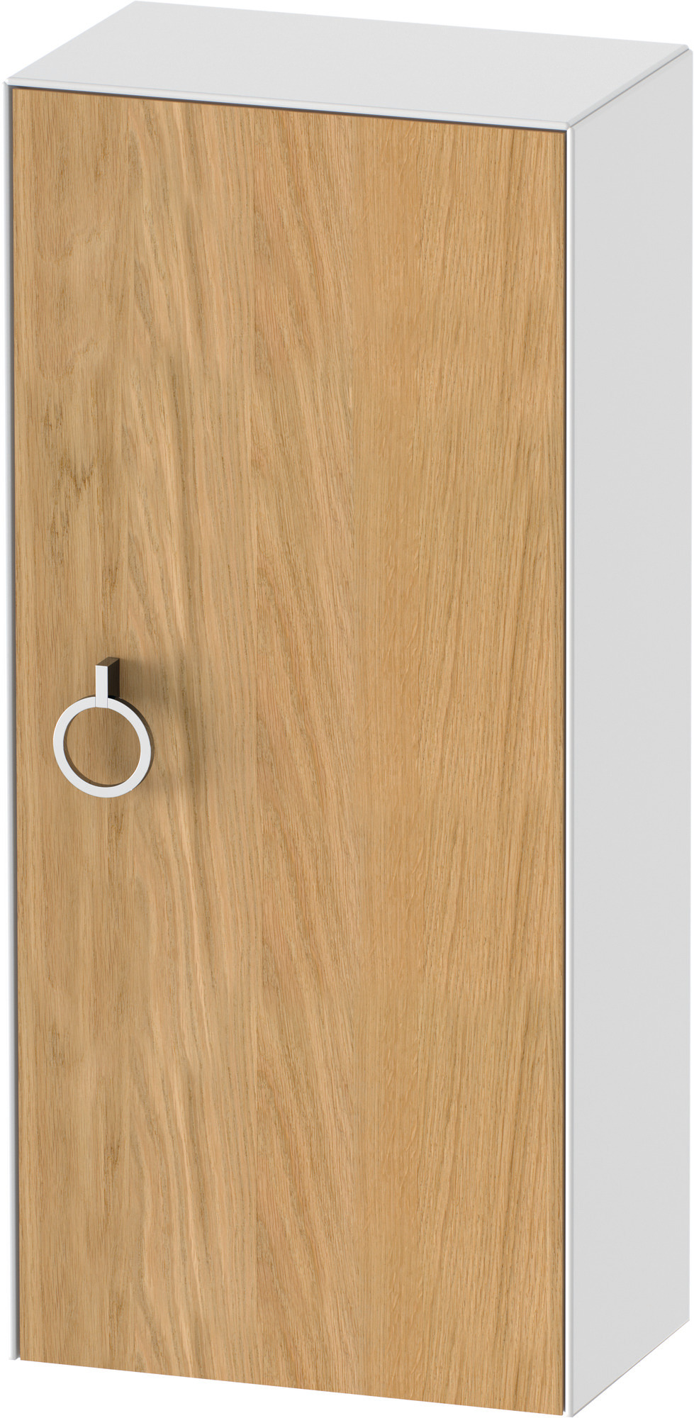 Duravit Halbhochschrank White Tulip,m.Griff TA r.,880x400x240,Eiche N.M./Weiß HGL