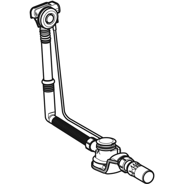 Geberit BW-Ablauf, mit PushControl d52 L:50cm, mit Fertigbauset, DN40/50, chrg
