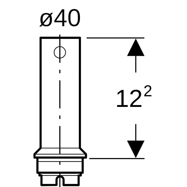 Geberit Standrohr aus PMMA (Plexiglas) transparent