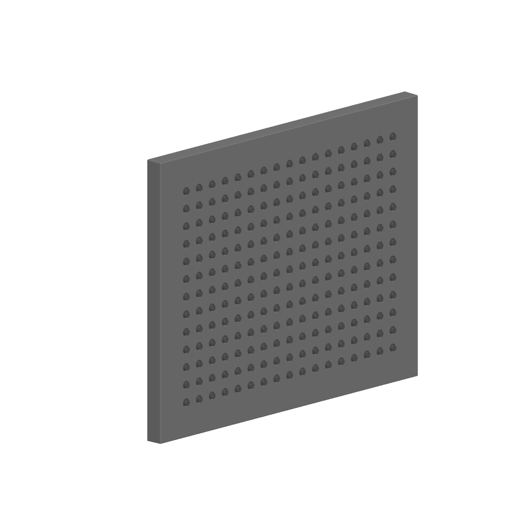 Dornbracht RB eckig ERSATZTEILE 04120506301 300  x 240 mm Dark Platinum gebürstet