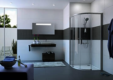 HP DA Classics 2 EasyEntry 1/4 Kreis GT 120/120 H:2000 R:550 silber matt A-P kla