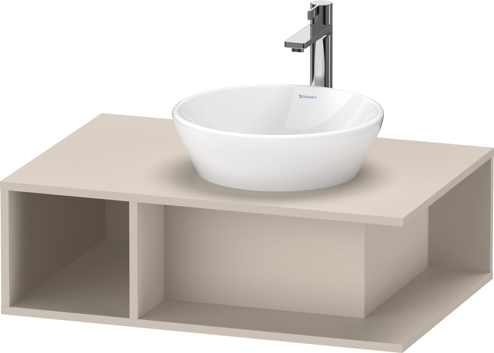 Duravit D-Neo WTU wandh.,1 offenes Fach l., 260x800x550mm, Taupe