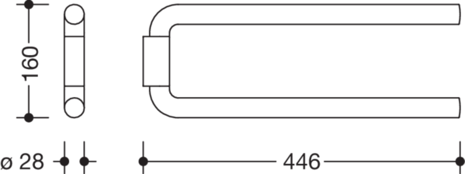 HEWI Handtuchhalter Ser 477, zweiarmig anthrazitgrau