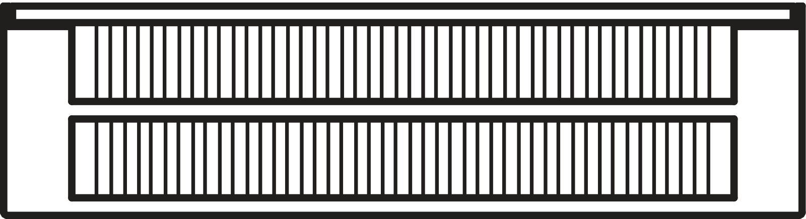 Kermi L-Kon S Typ22 BH210x133x1200mm QN1121,weiß,6bar, m. Abd., AB Uni.,VE2,5