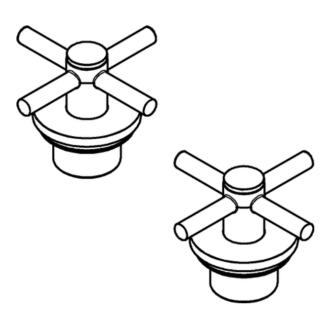 GROHE Kreuzgriff 48406 für Atrio 2 STK supersteel