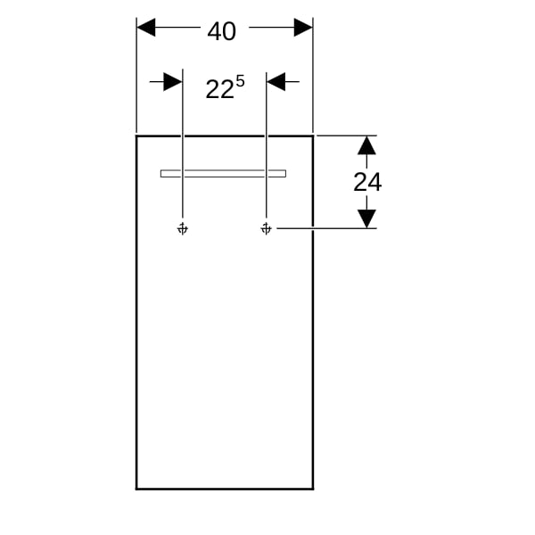 Geberit Renova Compact Lichtspiegel 40x80x3,5cm