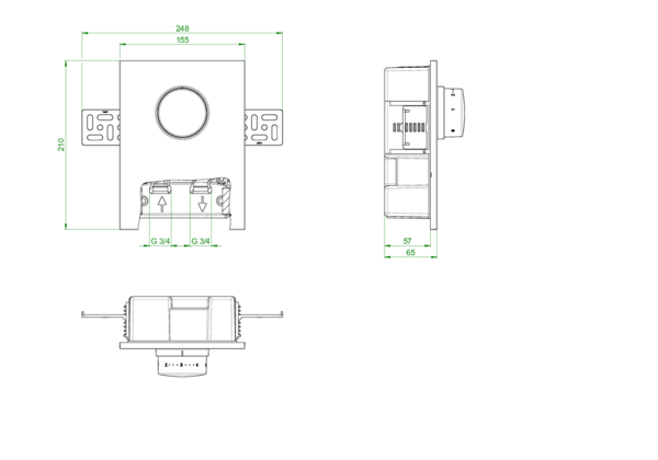 OVENTROP-Unibox T-RTL Thermostat, RTL, weiß